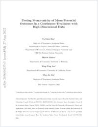 Testing Monotonicity of Mean Potential Outcomes in a Continuous Treatment_Aug2022